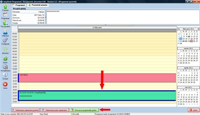 Schedule request visible in the application